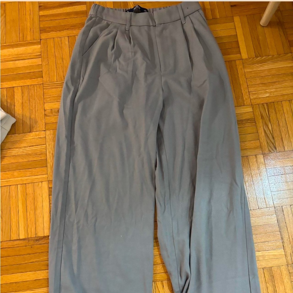 Hollister wide leg gray trousers